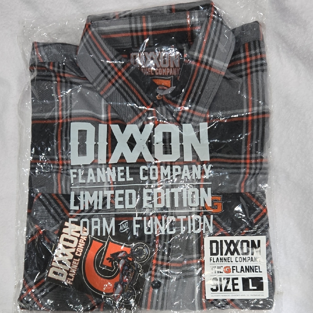 Dixxon Gray and Orange Flannel Shirt - Limited Edition